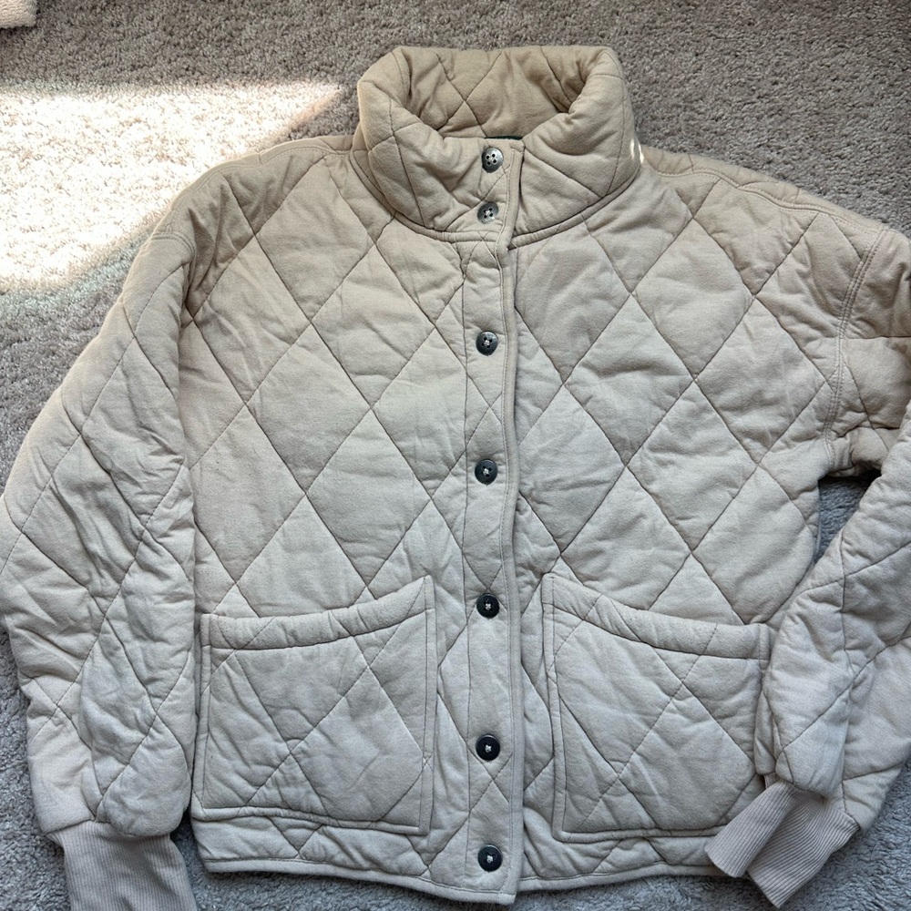 Wild Fable Quilted Beige Puffer Jacket